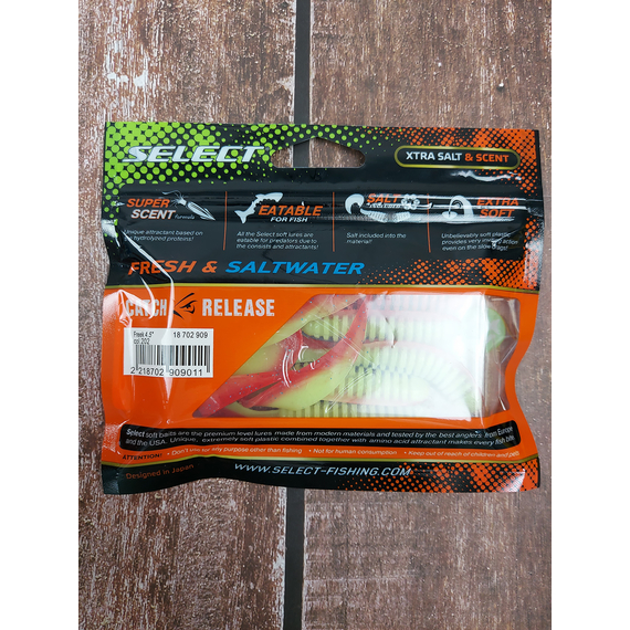 Силикон Select Freek 4.5" col.202 (5 шт/упак), Длина силикона: 4.5" (11.43 см), Расцветка силикона: 202, фото , изображение 12