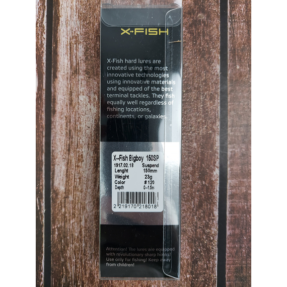 Воблер X-Fish Bigboy 150SP 150mm 23g #120 (0.5-1.5m), Размер/Вес: 150mm/23g, Цвет воблера: 120, фото , изображение 4