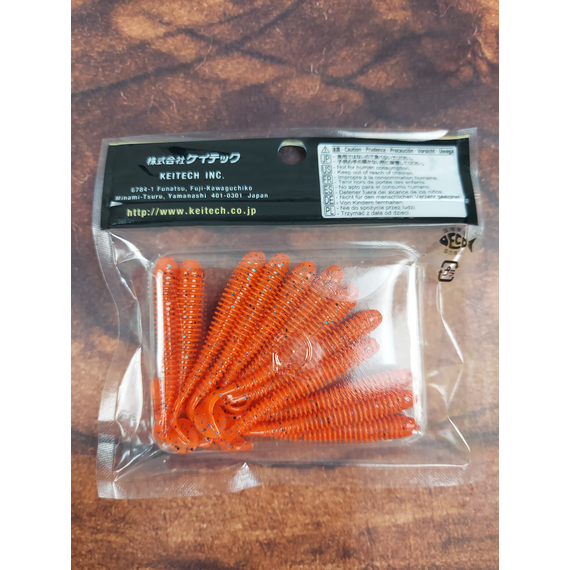 Силікон Keitech Swing Impact 2" (12 шт/упак), колір:ea#13 spicy mustard/blue, Довжина силікону: 2" (5.1 см), Колір силікону: EA#13 Spicy Mustard/Blue, фото , изображение 4