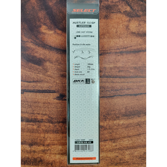 Воблер Select Hustler 160SP 160mm 32.0g #01 (1.7-1.9m), Размер/Вес: 160mm/32g, Цвет воблера: col.01, фото , изображение 3