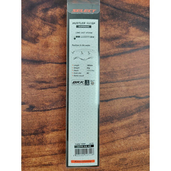 Воблер Select Hustler 160SP 160mm 32.0g #04 (1.7-1.9m), Размер/Вес: 160mm/32g, Цвет воблера: col.04, фото , изображение 3