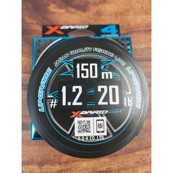 Шнур YGK X-Braid Upgrade X4 150m #1.2/0.185mm 20Lb/9.0kg, Діаметр: #1.2/0.185mm, Розмотування: 150m, фото , изображение 7