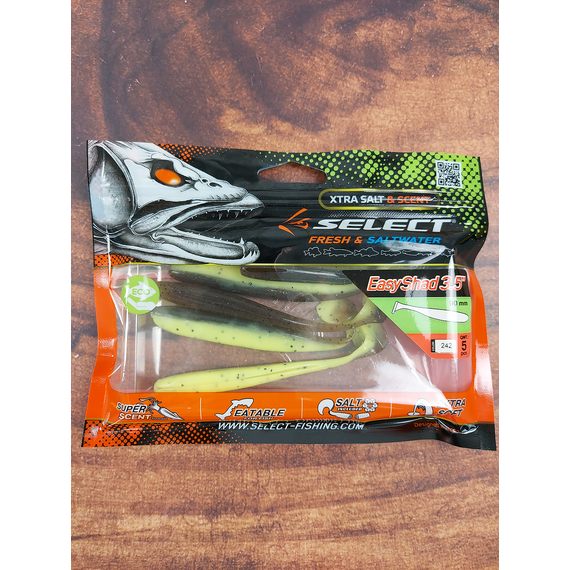 Силікон Select Easy Shad 3.5" #242 (5 шт / уп), Довжина силікону: 3.5" (8.89 см), Колір силікону: 242, фото , изображение 2