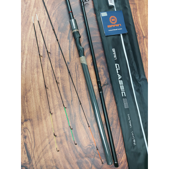 Фідер Brain Classic SE 3.60м / до 180гр — довгий фідер для великих навантажень + 3 вершинки в комплекті, Модель: 3.6m 180g, фото , изображение 15