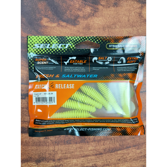 Силікон Select Snack 2.5" col.045 (6 шт/пак), Довжина силікону: 2.5" (6.1 см), Колір силікону: 045, фото , изображение 4