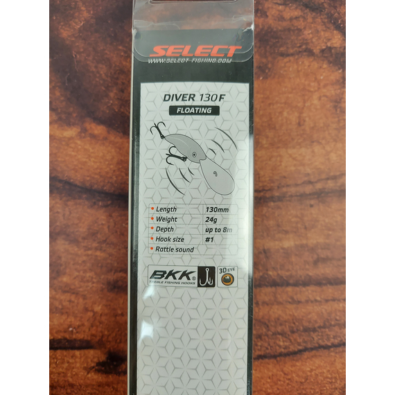 Воблер Select Diver 130F 130mm 24.0g #34 (max 8.0m), Розмір/Вага: 130mm/24g, Колір воблера: col.34, фото , изображение 3