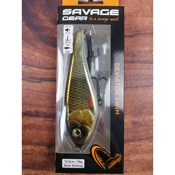 Воблер Savage Gear Deviator Swim SS 125mm 50.0g Chub, Размер/Вес: 125мм/50г, Цвет воблера: Chub, фото , изображение 2