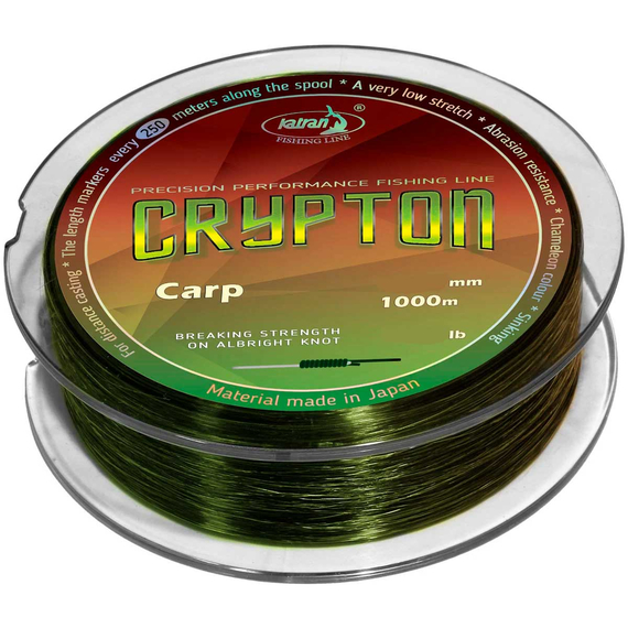 Жилка Katran Crypton Carp 1000m (хамелеон) 0.309mm 15.5lb/7.03kg, Діаметр: 0.31, Розмотування: 1000m, фото 