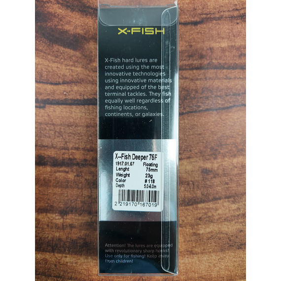 Воблер X-Fish Deeper 75F 75mm 23g #118 (5.0-6.0m), Розмір/Вага: 75mm/23g, Колір воблера: 118, фото , изображение 4
