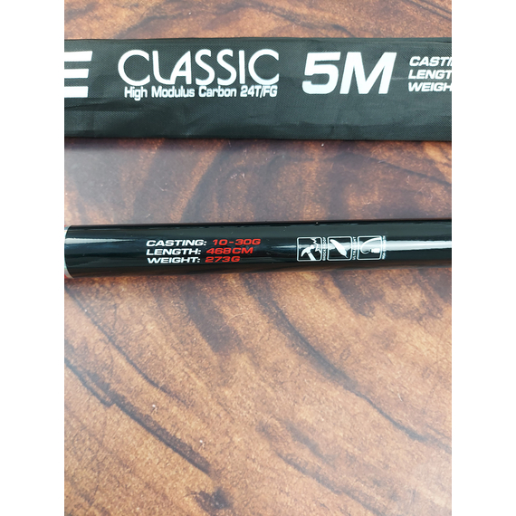 Махове вудлище Brain Classic 5.00m (телескопічне, без кілець) + чохол, Довжина: 5m, Тип вудлища: без кілець (махове), фото , изображение 7