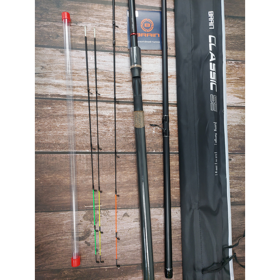 Фідер Brain Classic SE 3.60м / до 200гр — потужне і дальнобійне + 3 вершинки в комплекті, Модель: 3.6m 200g, фото , изображение 9