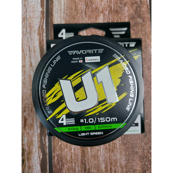 Шнур Favorite U1 PE 4x 150m (light green) #1.0/0.171mm 13lb/6.0kg, Диаметр: #1.0/0.171mm, Размотка: 150, Выберите цвет: салатовий, фото , изображение 11