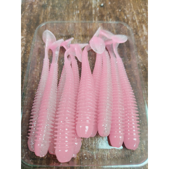 Силикон Keitech Swing Impact 2.5" (10 шт/упак) ц:ea#10 pink silver glow, Длина силикона: 2.5" (6.3 см), Расцветка силикона: EA#10 Pink Silver Glow, фото , изображение 6