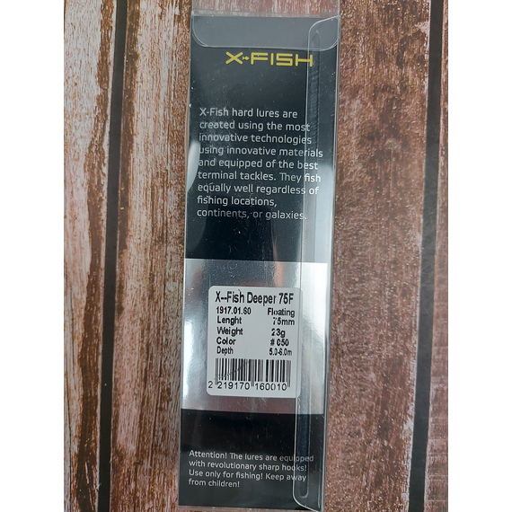 Воблер X-Fish Deeper 75F 75mm 23g #050 (5.0-6.0m), Розмір/Вага: 75mm/23g, Колір воблера: 050, фото , изображение 4