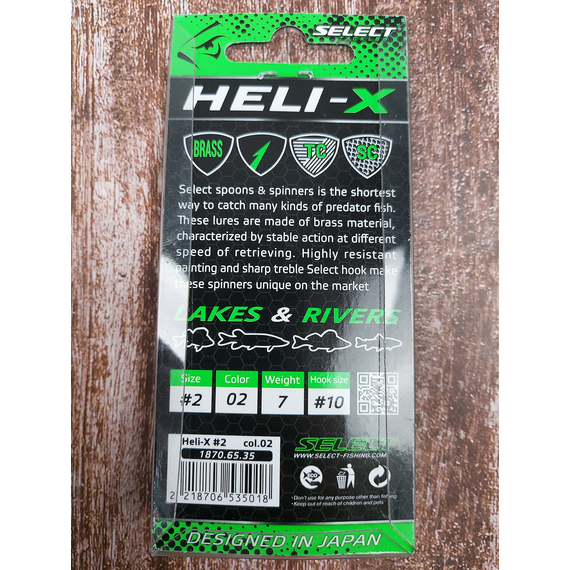 Блешня Select Heli-X №2 7.0g #02, Вага блешні: 7г, Колір блешні: 02, фото , изображение 3