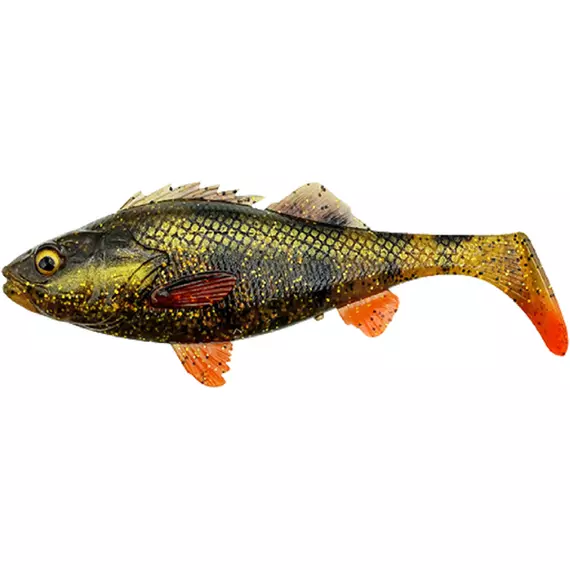 Силікон Savage Gear 4D Perch Shad 125mm 20.0g Motoroil UV (поштучно) (поштучно), Довжина силікону: 125mm, Колір силікону: Motoroil UV, фото 