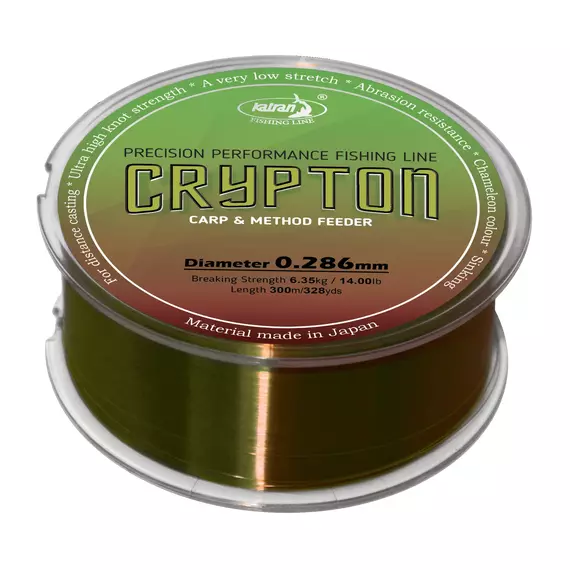 Жилка Katran Crypton Carp & Method Feeder 300m (хамелеон) 0.234mm 10.05lb/4.55kg, Діаметр: 0.23, Розмотування: 300m, фото , изображение 3