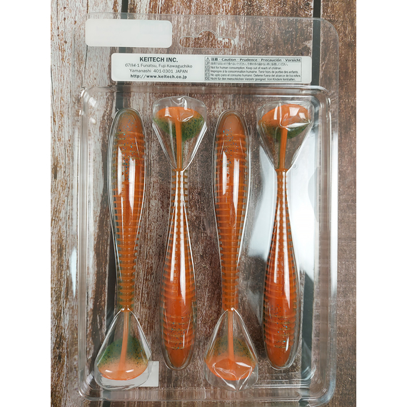 Силікон Keitech Swing Impact FAT 5.8" (4 шт/уп), колір:pal#11 rotten carrot, Довжина силікону: 5.8" (14.7 см), Колір силікону: PAL#11 Rotten Carrot, фото , изображение 5