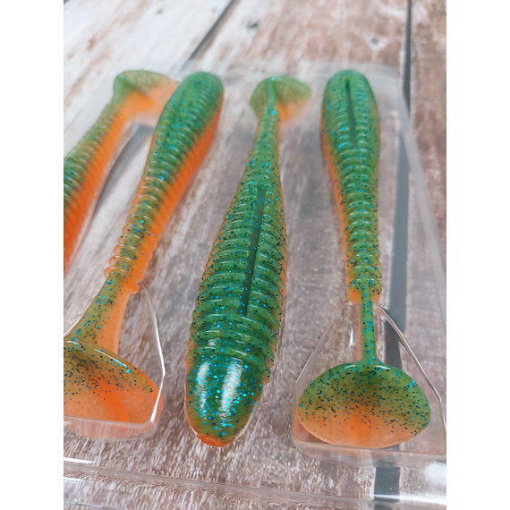 Силікон Keitech Swing Impact FAT 5.8" (4 шт/уп), колір:pal#11 rotten carrot, Довжина силікону: 5.8" (14.7 см), Колір силікону: PAL#11 Rotten Carrot, фото , изображение 9