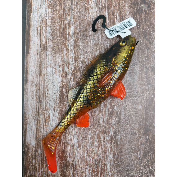 Силікон Savage Gear 4D Perch Shad 125mm 20.0g Motoroil UV (поштучно) (поштучно), Довжина силікону: 125mm, Колір силікону: Motoroil UV, фото , изображение 2