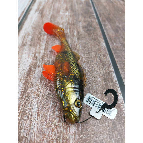 Силікон Savage Gear 4D Perch Shad 125mm 20.0g Motoroil UV (поштучно) (поштучно), Довжина силікону: 125mm, Колір силікону: Motoroil UV, фото , изображение 5