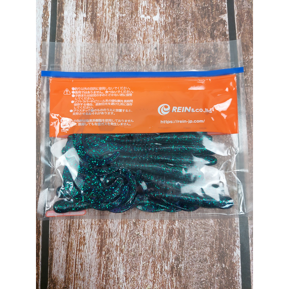 Силікон Reins Curly Curly 4" 012 Junebug (15шт/уп), Довжина силікону: 3,3`` (8,38 см), Колір силікону: 012 Junebug, фото , изображение 4