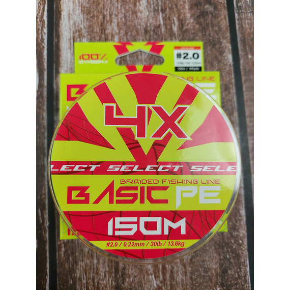 Шнур риболовний Select Basic PE 150m, 0.22mm, 30Lb/13.6kg, колір: помаранчевий, Діаметр: 0.22mm, Розмотування: 150m, Колір: помаранчевий, фото , изображение 3
