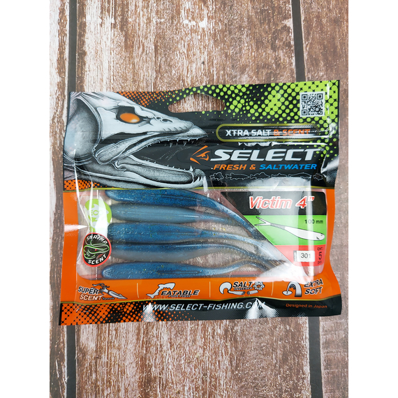 Силікон Select Victim V-Tail 4" #301 (5 шт / уп), Довжина силікону: 4.0" (10.16 см), Колір силікону: 301, фото , изображение 3