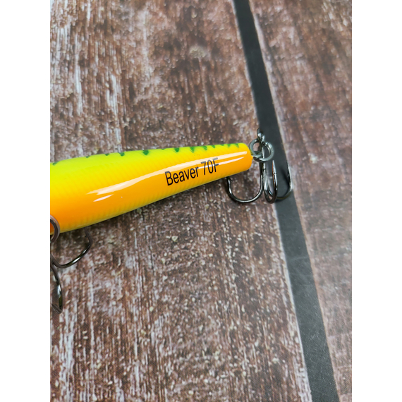 Воблер X-Fish Beaver 70F 70mm 10.5g #050 (1.8-2.5m), Размер/Вес: 70mm/10.5g, Цвет воблера: 050, фото , изображение 6