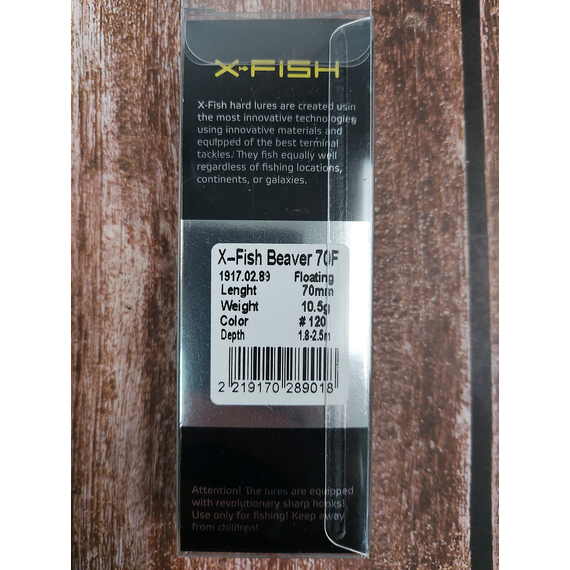 Воблер X-Fish Beaver 70F 70mm 10.5g #120 (1.8-2.5m), Розмір/Вага: 70mm/10.5g, Колір воблера: 120, фото , изображение 3