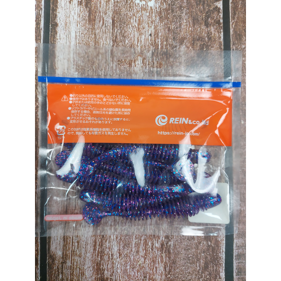 Reins Bubbling Shad 3" 407 Pione (8 шт.), Длина силикона: 3.0" (7,62 см), Расцветка силикона: 407 Pione, фото , изображение 4