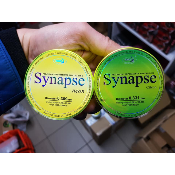 Волосінь Katran Synapse Citron 1000m (лимон.) 0.286mm 13.25lb/6kg, Діаметр: 0.28, Розмотування: 1000m, фото , изображение 4