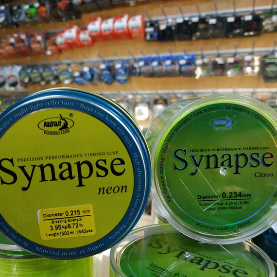 Волосінь Katran Synapse Citron 1000m (лимон.) 0.286mm 13.25lb/6kg, Діаметр: 0.28, Розмотування: 1000m, фото , изображение 3