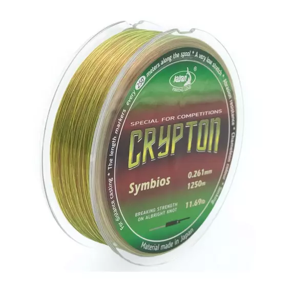Жилка Katran Crypton Symbios 1000m (neon/brown) 0.309mm 15.5lb/7.03kg, Діаметр: 0.31, Розмотування: 1000m, фото , изображение 2