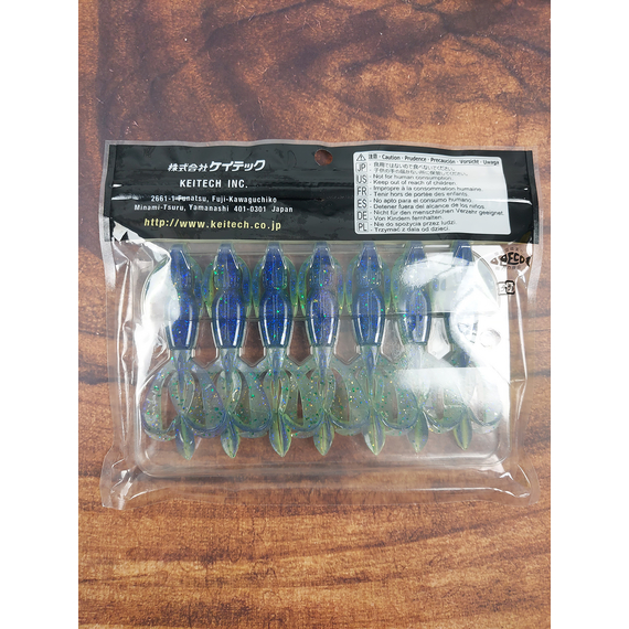 Силікон Keitech Crazy Flapper 3.6" (7 шт/уп),, колір: ea#17 midnight chart back, Довжина силікону: 3.6" (9.1 см), Колір силікону: EA#17 Midnight Chart Back, фото , изображение 4