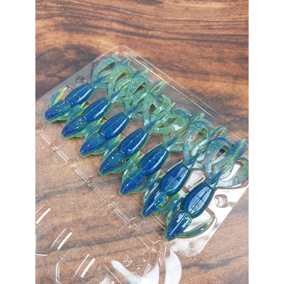 Силікон Keitech Crazy Flapper 3.6" (7 шт/уп),, колір: ea#17 midnight chart back, Довжина силікону: 3.6" (9.1 см), Колір силікону: EA#17 Midnight Chart Back, фото , изображение 5