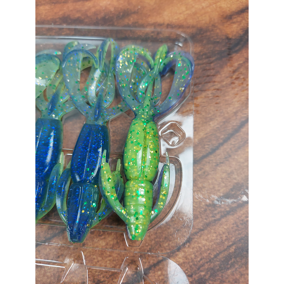 Силікон Keitech Crazy Flapper 3.6" (7 шт/уп),, колір: ea#17 midnight chart back, Довжина силікону: 3.6" (9.1 см), Колір силікону: EA#17 Midnight Chart Back, фото , изображение 7