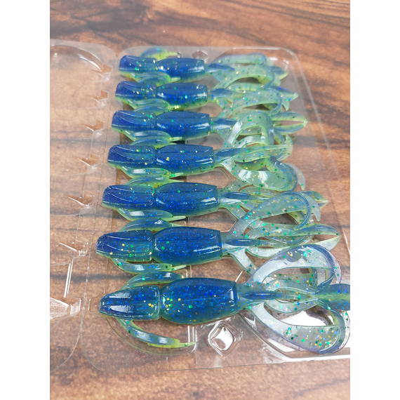 Силікон Keitech Crazy Flapper 3.6" (7 шт/уп),, колір: ea#17 midnight chart back, Довжина силікону: 3.6" (9.1 см), Колір силікону: EA#17 Midnight Chart Back, фото , изображение 8