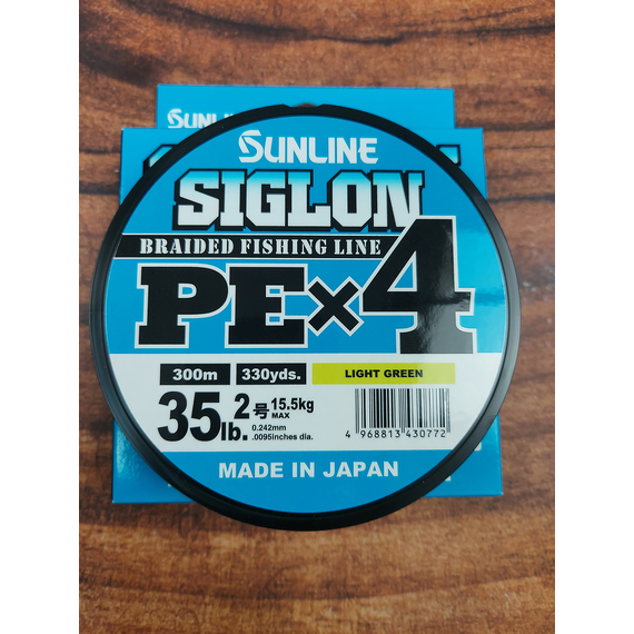 Шнур Sunline Siglon PE х4 300m (салат.) #2.0/0.242mm 35lb/15.5kg, Диаметр: #2.0/0.242mm, Размотка: 300m, Выберите цвет: салатовий, фото , изображение 5