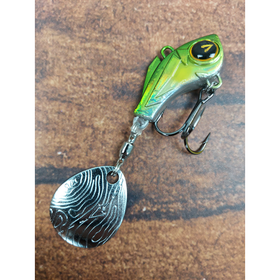 Тейл-спінер Megabass Makippa 5.0g Green Gold, Вес: 5г, Цвет блесны: Green Gold, фото , изображение 6