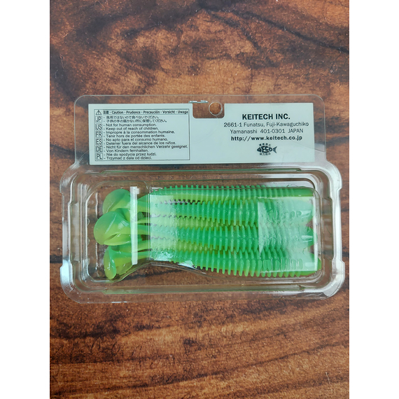 Силікон Keitech Swing Impact 4.5" (6 шт/упак), колір:ea#11 limechartreuseglow, Довжина силікону: 4.5" (11.4 см), Колір силікону: EA#11 Lime Chartreuse Glow, фото , изображение 4