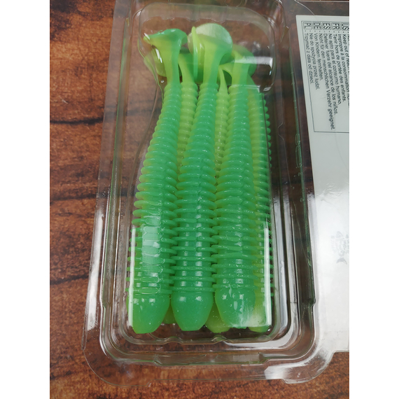 Силікон Keitech Swing Impact 4.5" (6 шт/упак), колір:ea#11 limechartreuseglow, Довжина силікону: 4.5" (11.4 см), Колір силікону: EA#11 Lime Chartreuse Glow, фото , изображение 8