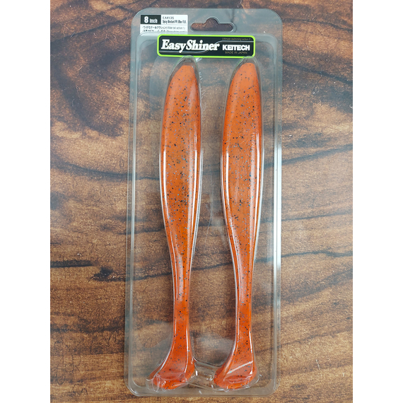 Силикон Keitech Easy Shiner 8" (2 шт/уп) ц:ea#13 spicy mustard/blue, Длина силикона: 8" (20.3 см), Расцветка силикона: ea#13 spicy mustard/blue, фото , изображение 4