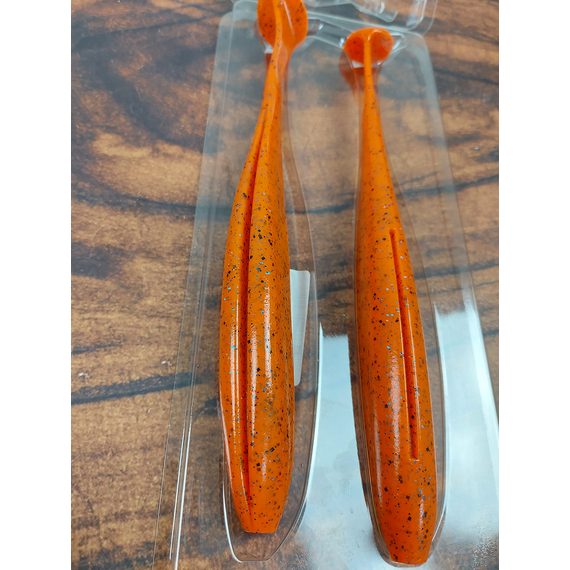 Силикон Keitech Easy Shiner 8" (2 шт/уп) ц:ea#13 spicy mustard/blue, Длина силикона: 8" (20.3 см), Расцветка силикона: ea#13 spicy mustard/blue, фото , изображение 8