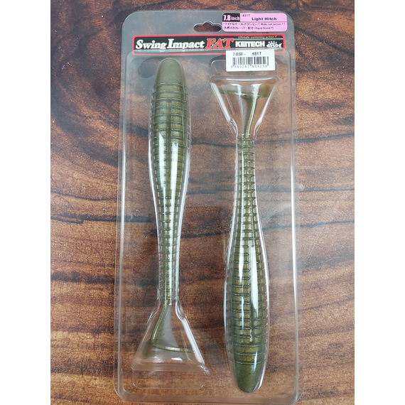 Силікон Keitech Swing Impact FAT 7.8" (2 шт/упак), колір:481 light hitch, Довжина силікону: 7.8" (19.8 см), Колір силікону: 481 light hitch, фото , изображение 2