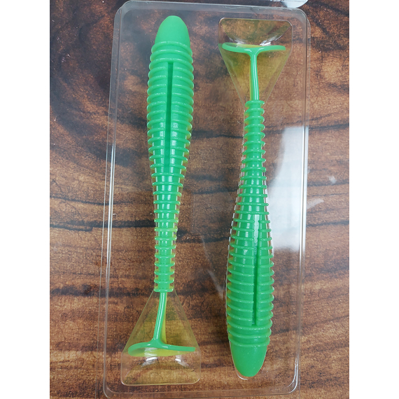 Силікон Keitech Swing Impact FAT 7.8" (2 шт/уп),, колір: ea#11 lime chartreuseglow, Довжина силікону: 7.8" (19.8 см), Колір силікону: EA#11 Lime ChartreuseGlow, фото , изображение 6