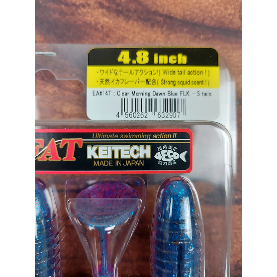 Силікон Keitech Swing Impact FAT 4.8" (5 шт/уп), колір:ea#14 clear morning dawn, Довжина силікону: 4.8" (12.2 см), Колір силікону: ea#14 clear morning dawn, фото , изображение 4