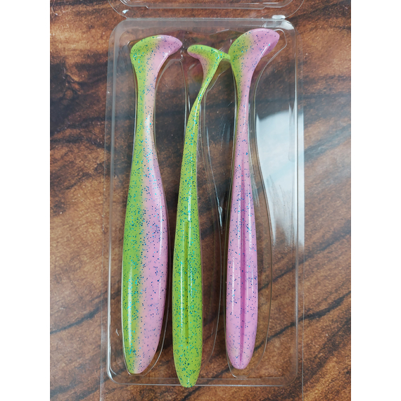 Силикон Keitech Easy Shiner 6.5" (3 шт/уп) ц:ea#16 cotton candy blue f, Длина силикона: 6.5" (16.5 см), Расцветка силикона: ea#16 cotton candy blue f, фото , изображение 9