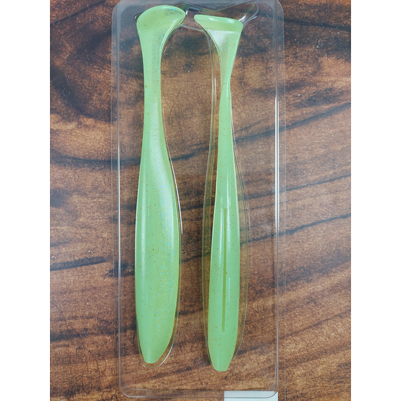 Силикон Keitech Easy Shiner 8" (2 шт/уп), цвет: ea#19 electric chart shad, Длина силикона: 8" (20.3 см), Расцветка силикона: EA#19 Electric Chart Shad, фото , изображение 5