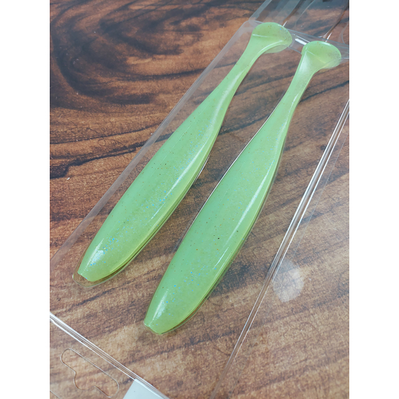 Силикон Keitech Easy Shiner 8" (2 шт/уп), цвет: ea#19 electric chart shad, Длина силикона: 8" (20.3 см), Расцветка силикона: EA#19 Electric Chart Shad, фото , изображение 6